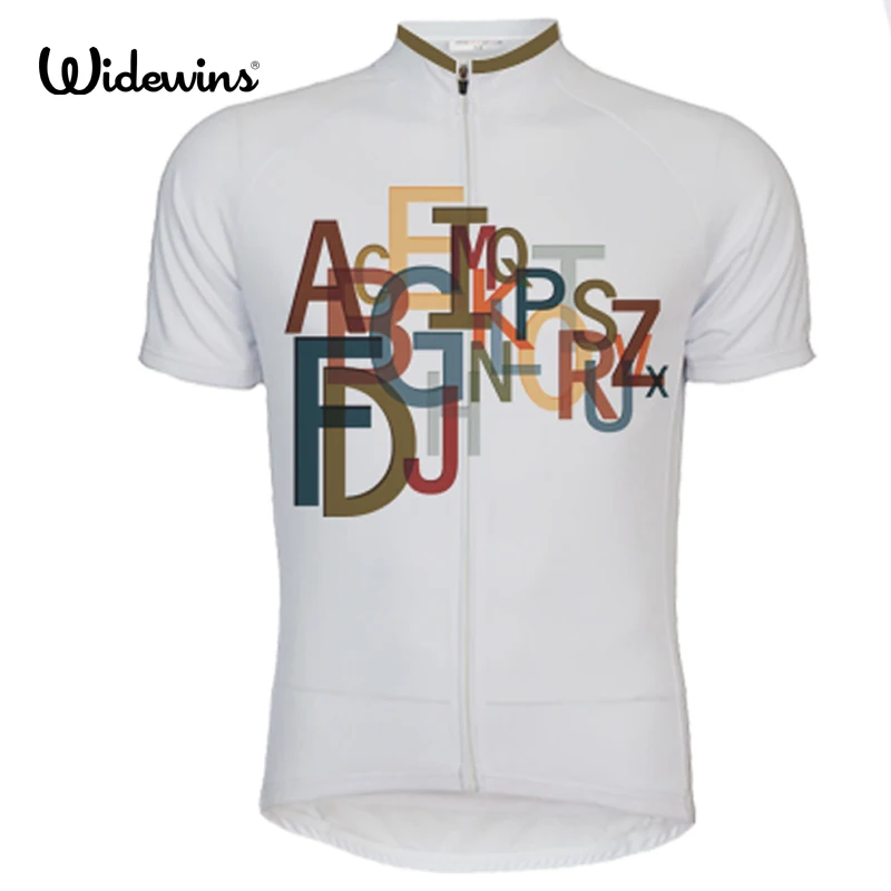 

widewins Letter Women Cycling Jersey Short Sleeve Cycling Summer Breathable Bike Shirt Sportswear Clothing Tops 7046