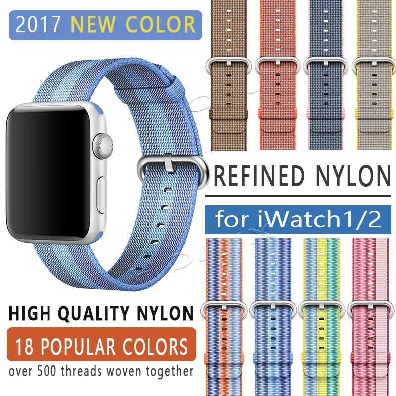 Ремешок для apple watch series 5 4 3 2 1 тканый нейлоновый ремешок для iWatch 44 мм 42 мм 40 мм 38 мм цветной узор Классическая пряжка