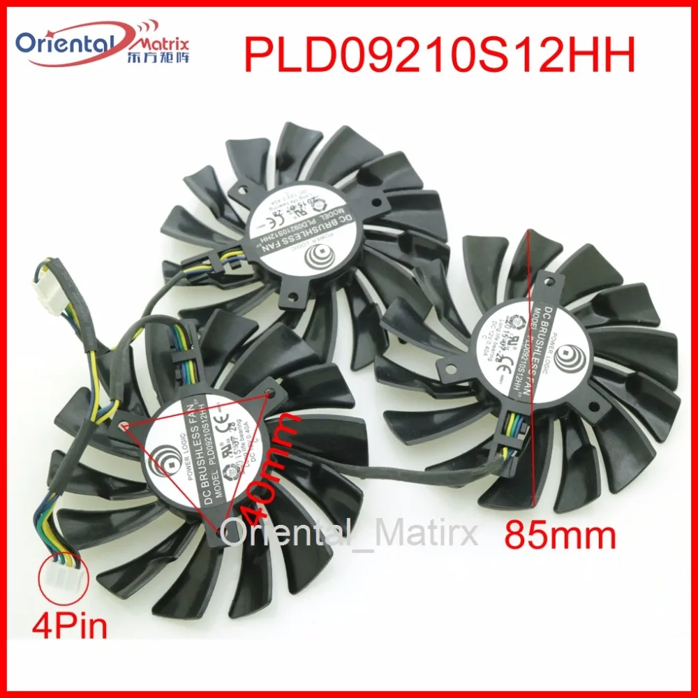 Бесплатная доставка 3 шт./лот PLD09210S12HH DC12V 0.40A 85 мм VGA вентилятор 4Pin для MSI GTX1080Ti 11G DUKE