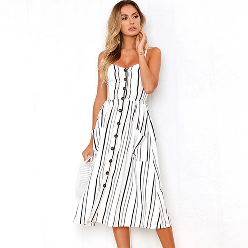 Пикантные на бретелях с v образным вырезом низким спине Цветочный принт Летняя