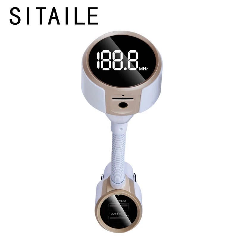 SITAILE Беспроводной FM передатчик bluetooth led Дисплей автомобильный адаптер радио 3.4A Dual