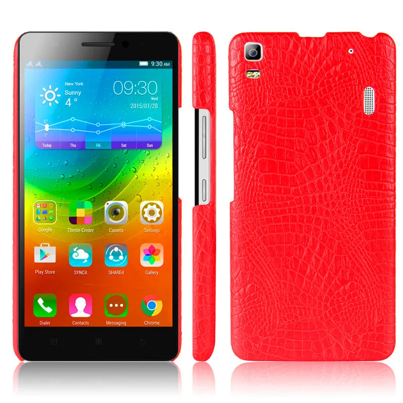 Чехол для Lenovo Vibe K3 Note A7000 Жесткий из поликарбоната с узором крокодиловая кожа +