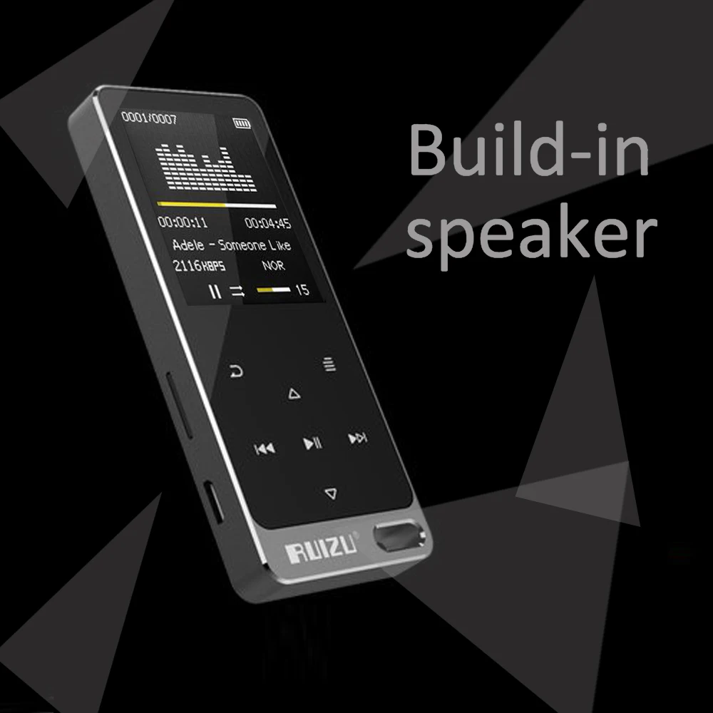 Ruizu x05s ruizu (X19) hi Fi плеер Спорт Мини потерь звук mp3 музыка Walkman Динамик fm Радио