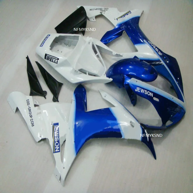 100% ABS Fit Injection обтекатель комплект для YAMAHA blue YZF R1 2002 2003 белый корпус YZF1000 YZFR1 02 03