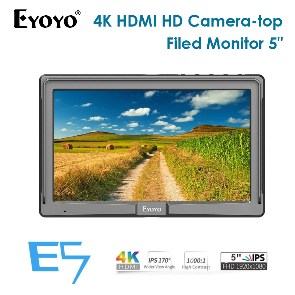 Eyoyo E5 5 дюймов ips HD 1280x1080 DSLR Камера поле монитор HDMI 1080 P видеокамеры | Электроника