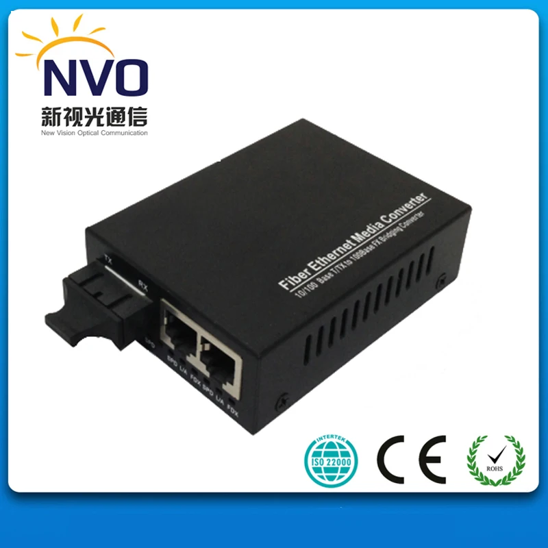 10/100 м однорежимный дуплексный SC 2RJ45 внешний источник питания евро зарядка 20 км