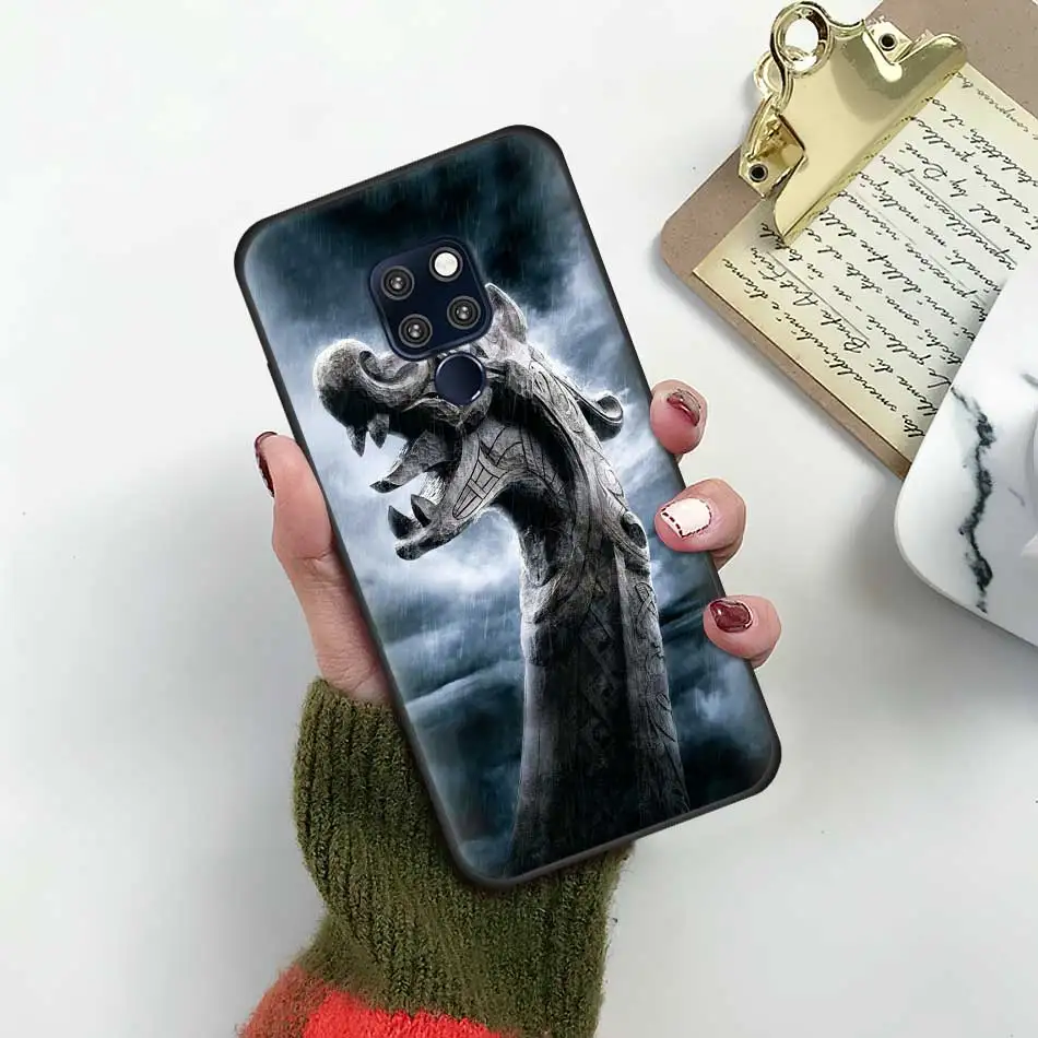 Мягкий чехол из ТПУ для huawei mate 20 Pro 10 20 Lite Honor 20 Lite 20 Pro P20 P30 Pro Vikings Series силиконовый чехол для телефона