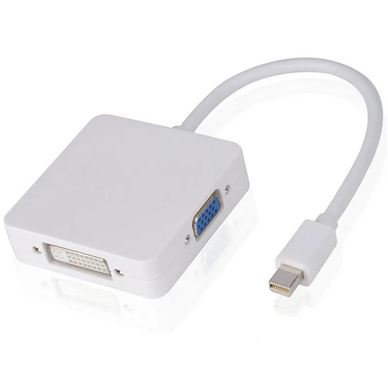 Larryjoe 3 в 1 Mini DP порт дисплея к HDMI совместимым/DVI/VGA Кабель адаптер для Apple MacBook