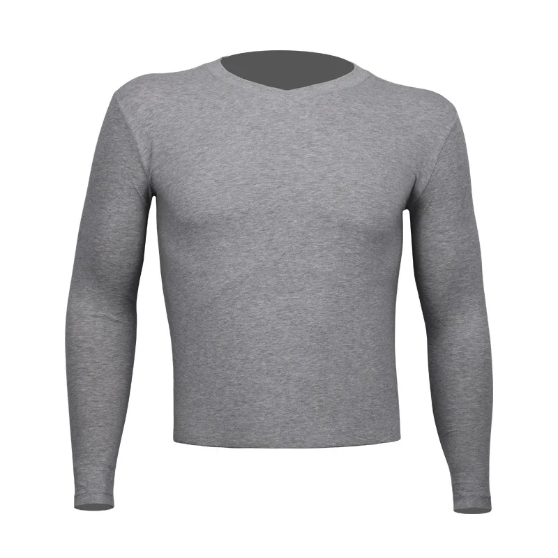 

Cotton Mens thermal underwear men Basic Fitness V-collar Underwear Cotton Large Garment