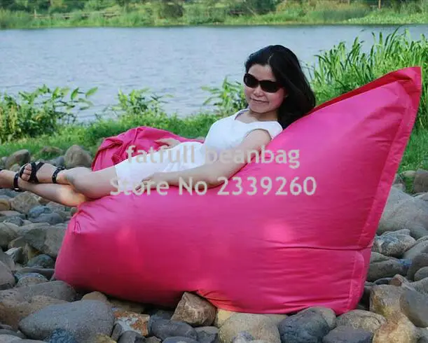 Cover only No Filler - dark grey fatball lazy boy beanbag chair with waterproof polyester never tear bean bag sleeping | Мебель