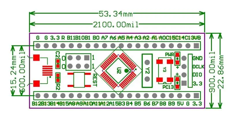 1 шт. STM32F103C8T6 ARM STM32 минимальная система развития Модуль