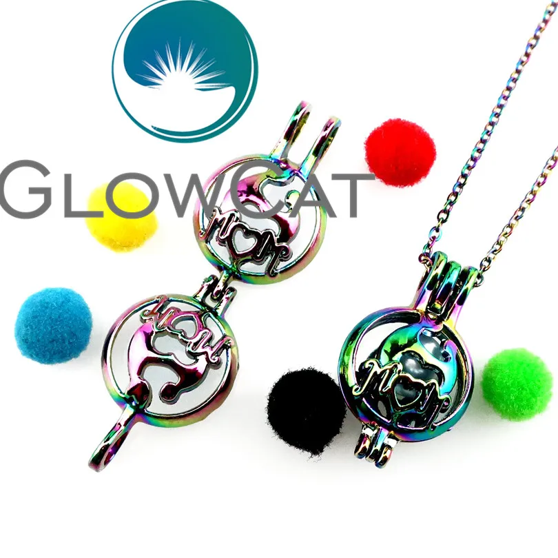 GLOWCAT R-C561 Радуга Цвет одинаковые комплекты для мамы с бусинками в виде сердца