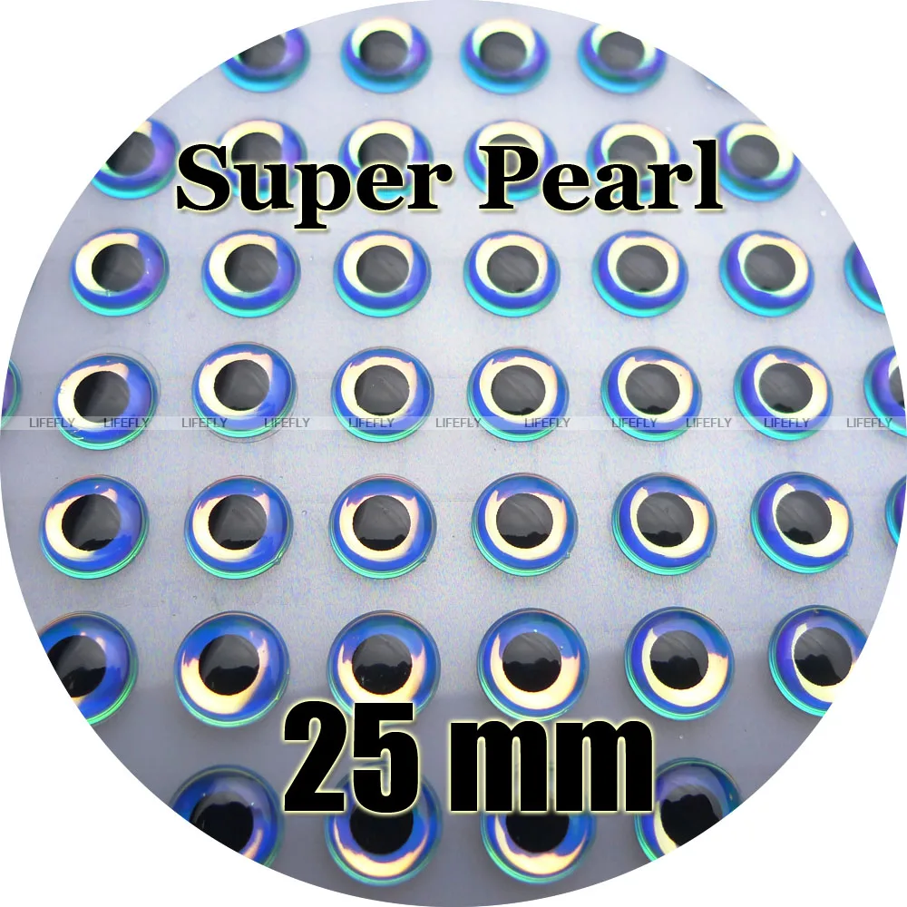 

25mm 3D Super.Pearl / 60pcs Holographic 3D Fish Eyes, Fly Tying, Jig, Lure Making, Craft