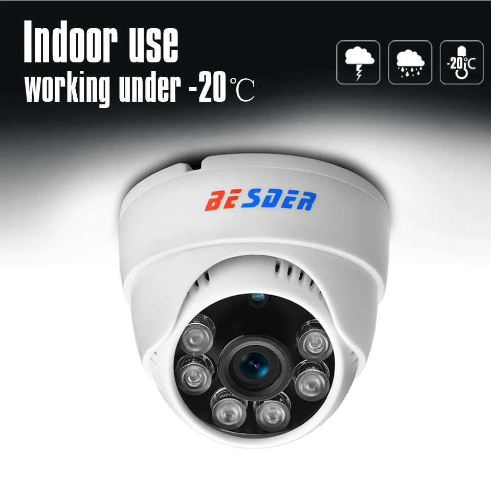 Камера видеонаблюдения BESDER сетевая Инфракрасная камера с широким углом обзора 2 8