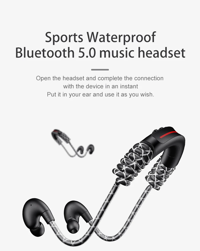 BS137 bluetooth наушники Born для спорта Бег беспроводной bluetooth 5,0 наушники гарнитура с микрофоном шейным ремешком
