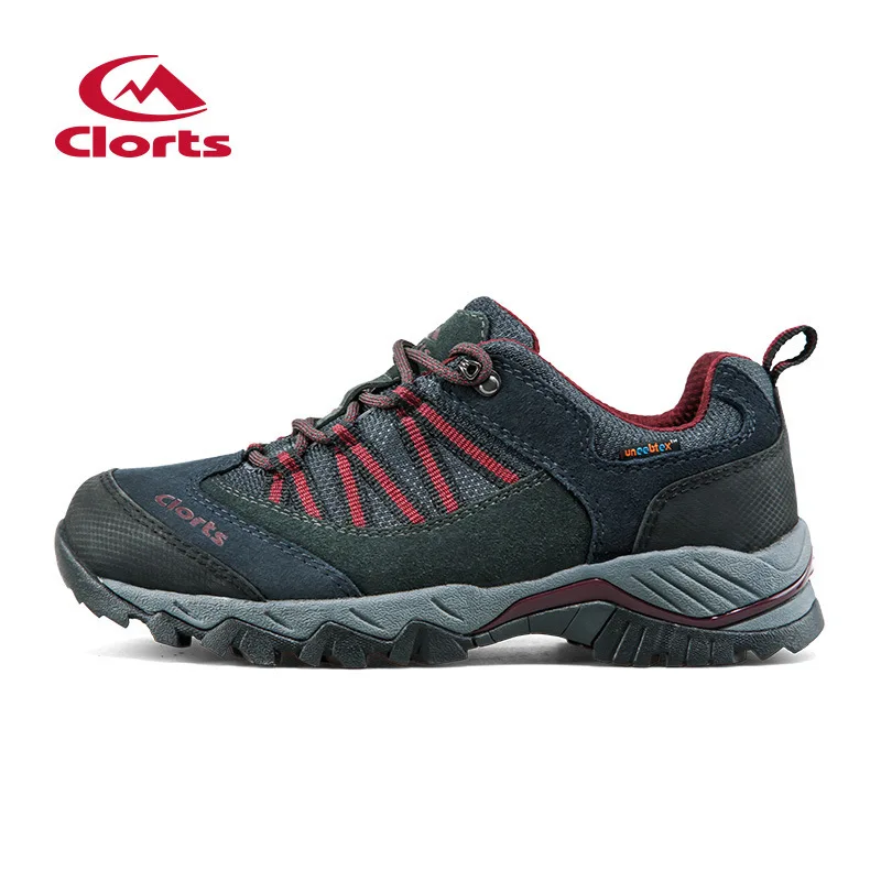 Clorts Red Ventilation Waterproof On Foot Shoe Lovers Cowhide Low Help Non-slip Outdoors Climbing hiking Shoes Men Women | Спорт и