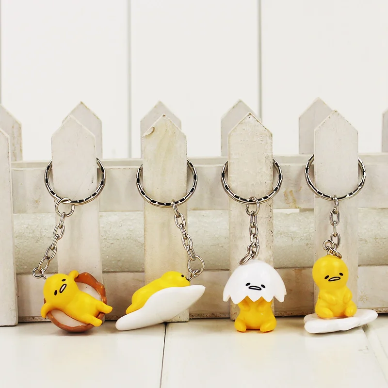 4 шт./компл. Gudetama Lazy Яйцо Брелок-подвеска брелок ПВХ фигурка игрушки