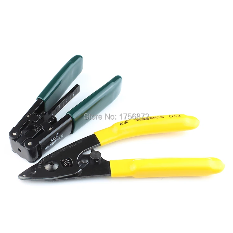 9 In 1 Glasvezel FTTH Tool Kit met FC-6S Fiber Cleaver en Optical Power Meter 5 km Visual Fault Locator Draad stripper