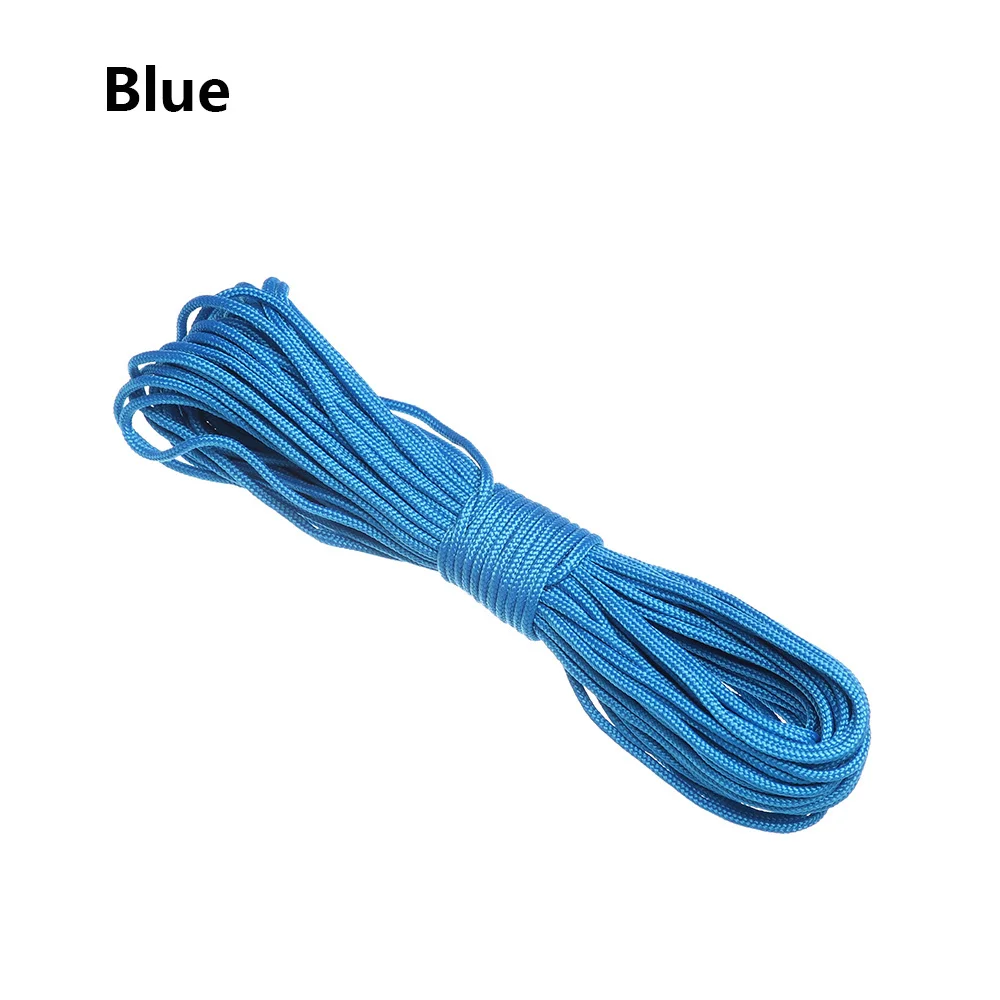 blue 10 Цвета Паракорд 550 веревка 5/10/20 м Длина парашютный шнур верёвки для палатки набор для выживания для Пеший Туризм Кемпинг Диаметр 3 мм - Цвет: blue