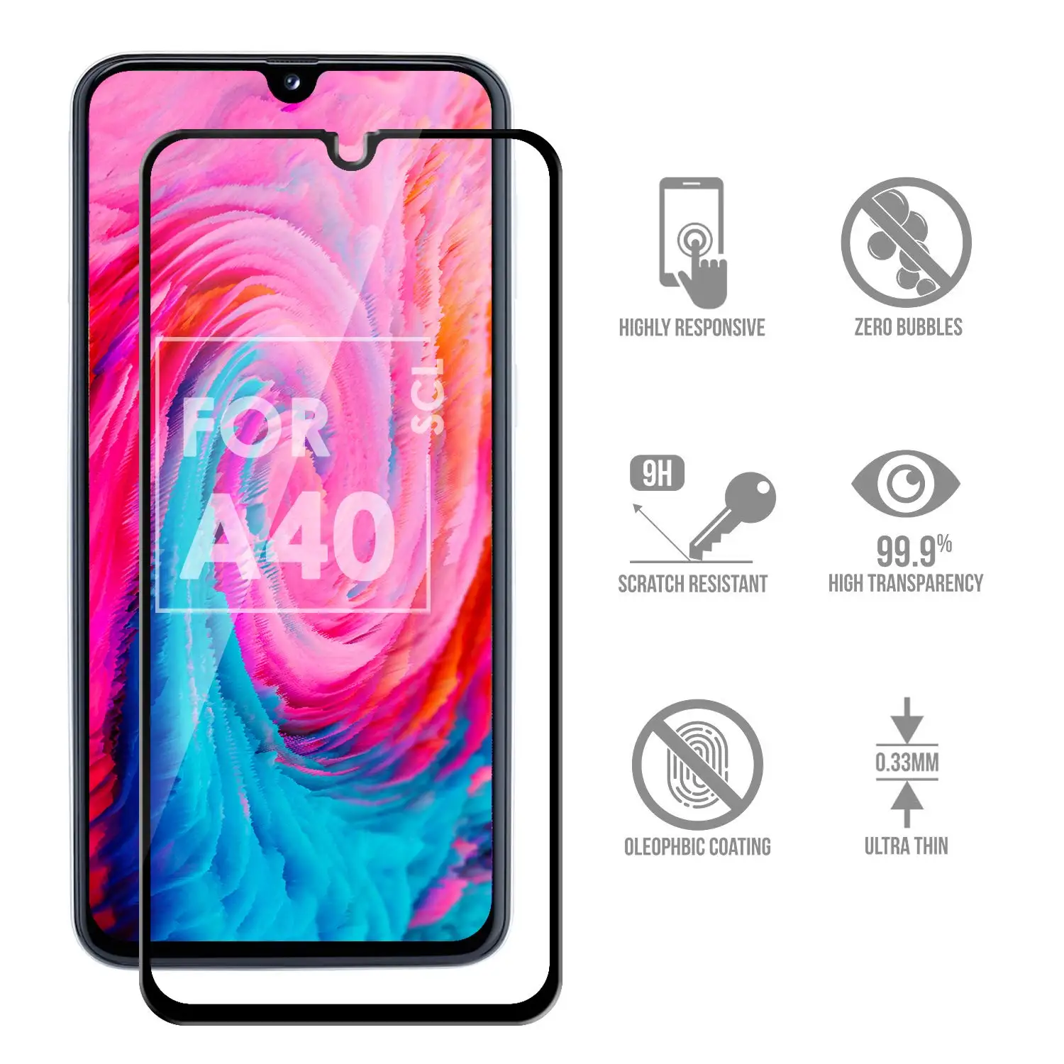 Закаленное стекло 9H 3D для SAMSUNG Galaxy A10 Защитное экрана A30 A40 A50 A60 A70 A80 A90 2019|Защитные