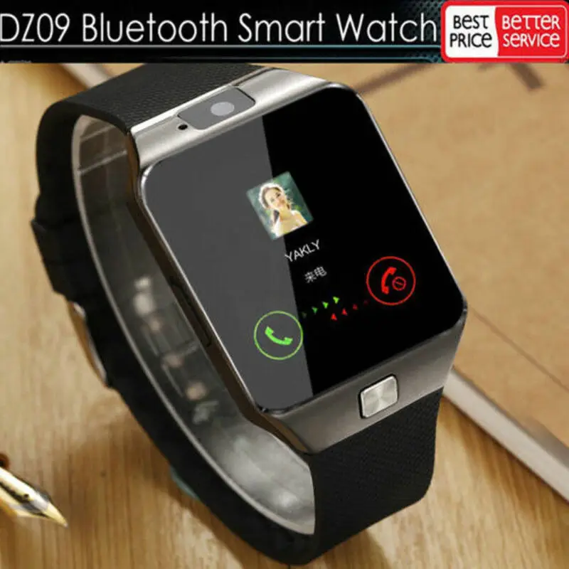 Смарт часы DZ09 с камерой для телефона SIM картой Bluetooth Android совместимы