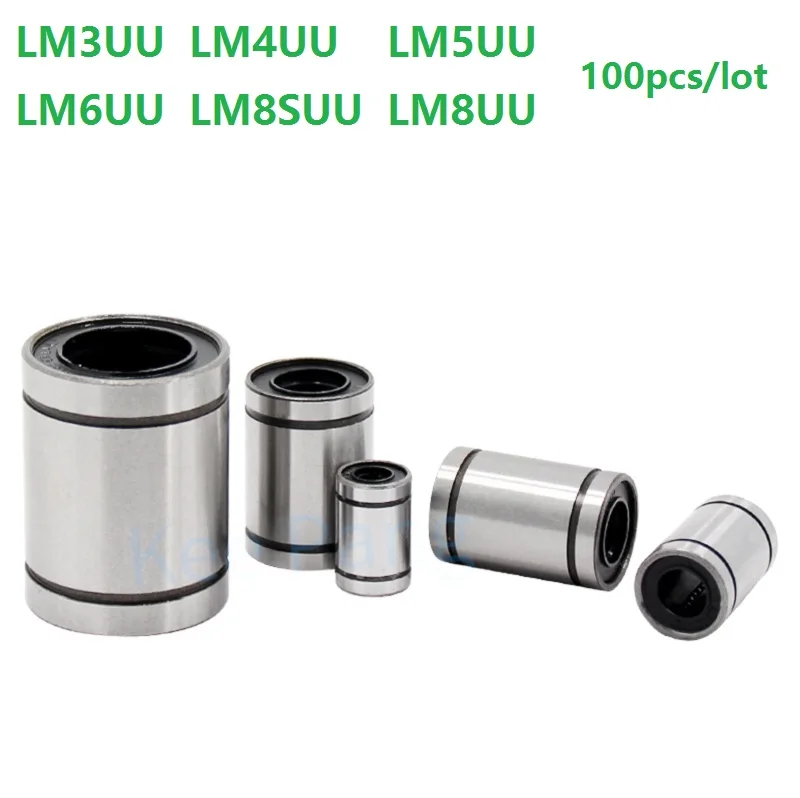 Линейный шарикоподшипник LM3UU LM4UU LM5UU LM6UU LM8SUU LM8UU 8 мм втулка для вала направляющей