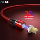 Магнитный кабель OLAF для iPhone, кабель USB Type-C Micro USB, 8-контактный адаптер для быстрой зарядки, штекер Micro-usb Type-C, магнитный шнур для зарядного устройства