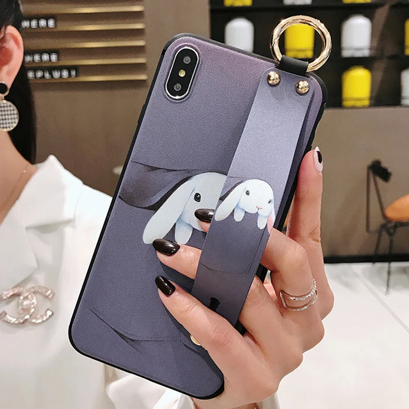 Style 10 Чехол-держатель для телефона для samsung Galaxy Note 10, 8, 9, S8, S9, S10 plus, S10e, мягкий силиконовый ремешок на запястье, поддерживающий чехол, задняя крышка - Цвет: Style 10