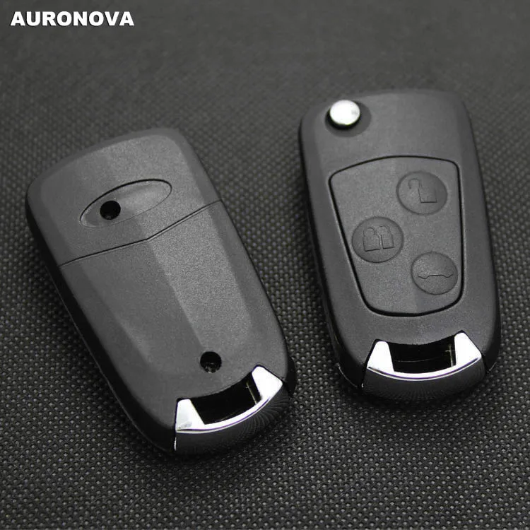 Auronva новый обновленный складной чехол для ключей Ford Mondeo FO21 3 черные кнопки