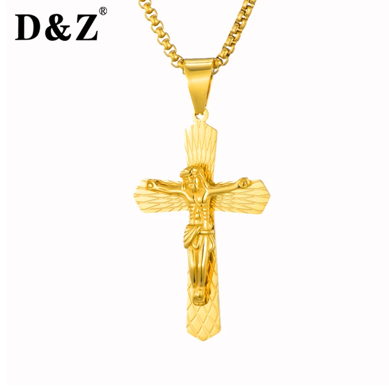 D &amp Z классическое распятие INRI кусок ожерелья с изображением Иисуса Христа и