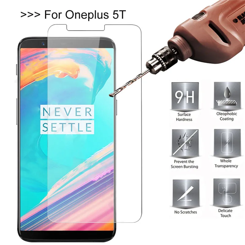 Для Oneplus 5T A5010 закаленное стекло 9H 2.5D HD прозрачная защитная пленка