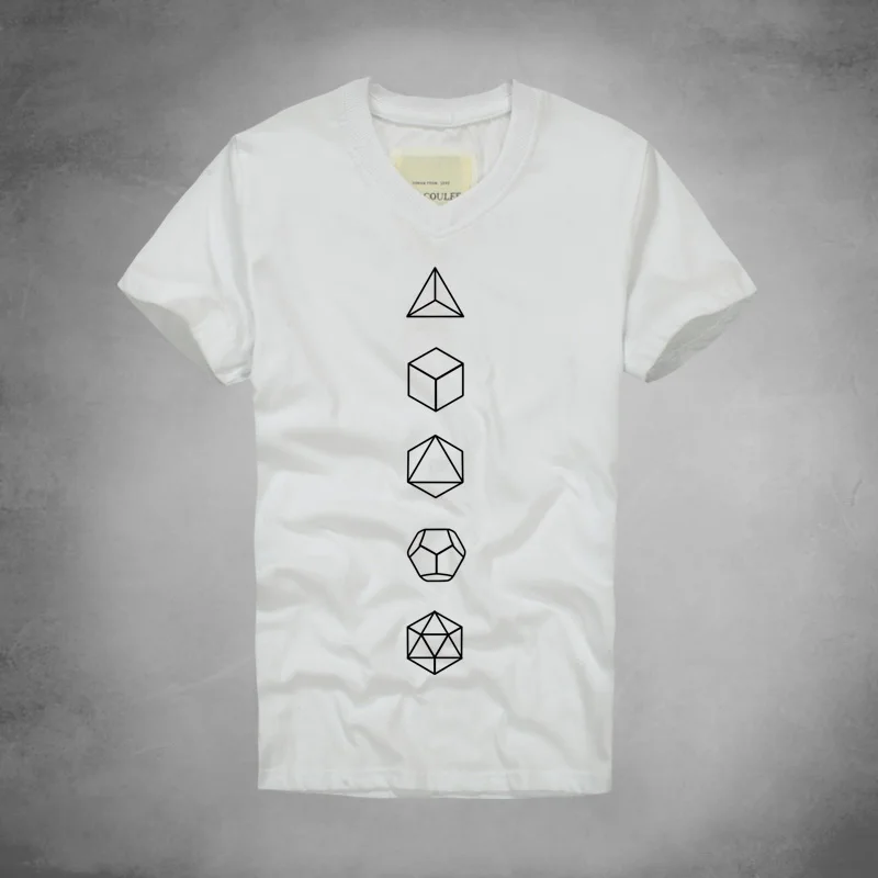 Новая модная брендовая мужская футболка с платоническим твердым наполнителем