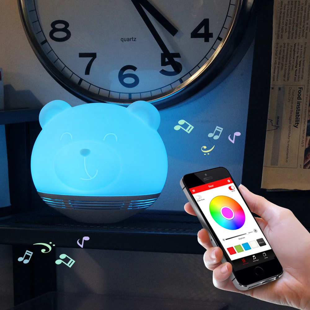 Умный светильник MIPOW Bear s колонки на День святого Валентина PLAYBULB Zoocoro Беспроводная