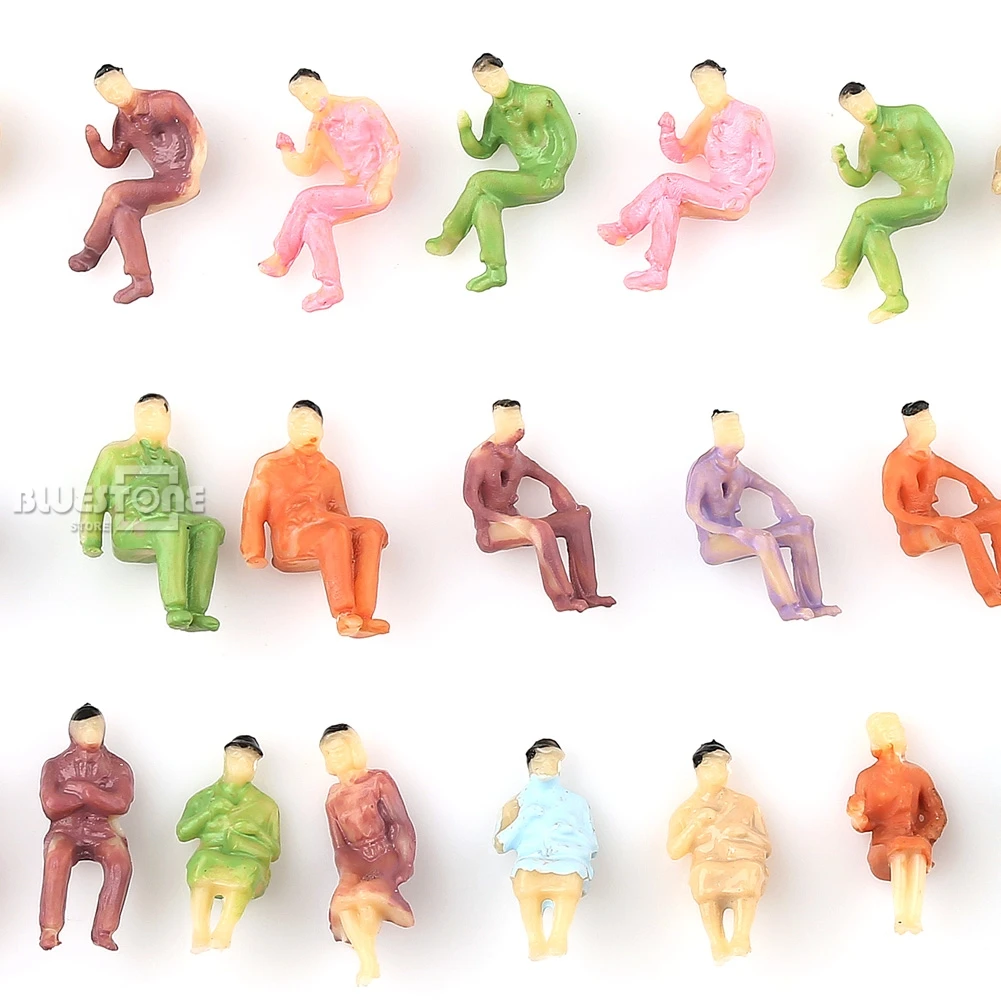 100 шт. разрисованные весы Z для сидящих людей фигуры 1:200|z scale|people figuresfigures people |