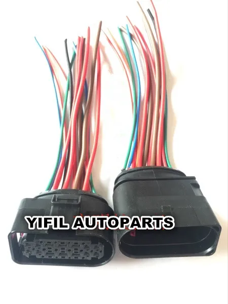 1 компл./лот 14 Pin/Way Xenon разъем для фар с хвостом коробки передач Audi Volkswagen 3C0973737