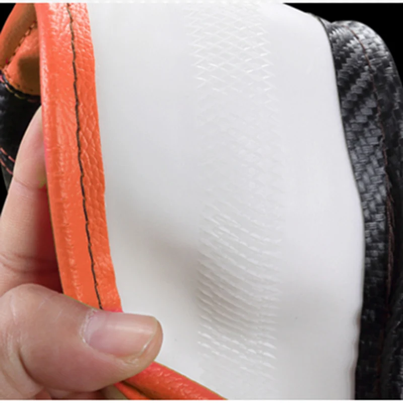 

KKYSYELVA l Black Car Sport Steering Wheel Cover Leather Steering-Wheel Covers 38CM wheel cover Auto Interior Accessoies