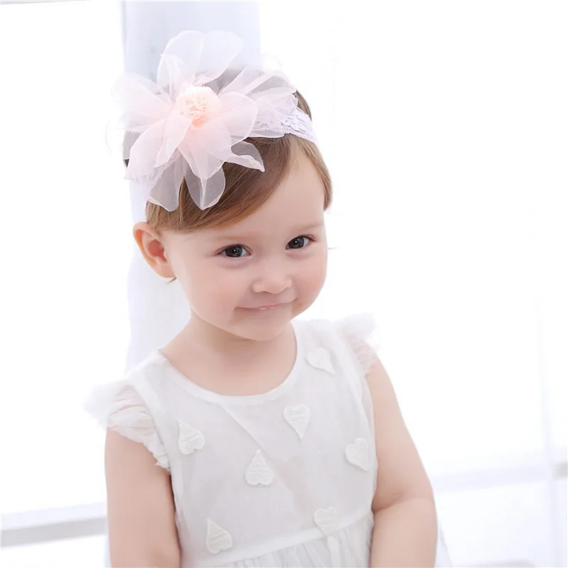 

2018 New Childrens Hair Accessory With Baby Hair Band Elastic Band Pierced Baby Infant Headwear Solid Fashion Floral Headbands