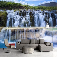 3d wallpaper waterfalls nature landscape photo wall murals living room tv sofa background eco friendly waterproof 3 d wall cloth