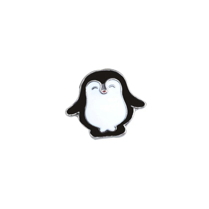 Penguin Smile Милая мультяшная панда Пингвин животные булавки женские эмалированные булавки Детский рюкзак шляпа украшение нагрудные металлические значки ювелирные броши - Окраска металла: Penguin Smile