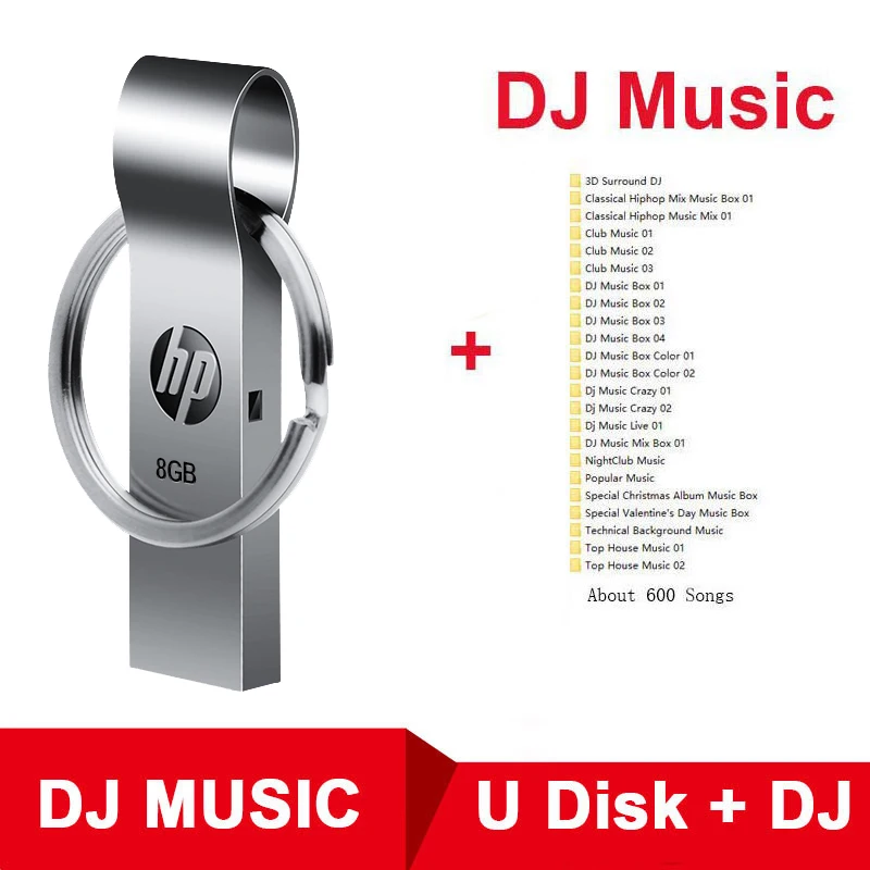 v285w plus DJ hp брелок флэш-диск 8 Гб металлический флэш-накопитель карта памяти v285w Cle USB DIY заказной дропшиппинг ручка-накопитель 8G - Цвет: v285w plus DJ