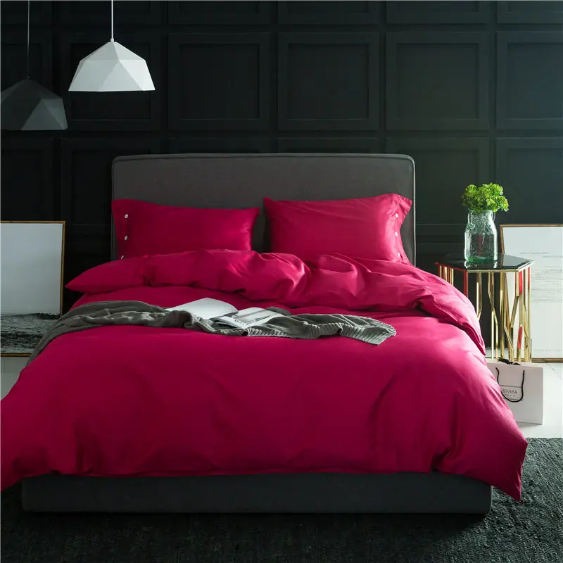 2018 Атлас 60 s из египетского хлопка housse де couette Пэйлин розовый Постельное белье