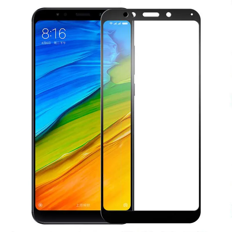 Закаленное стекло Aioria для Xiaomi Redmi 5 защита на весь экран с мягкими краями и