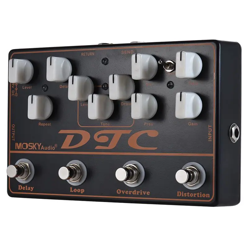 MOSKY DTC 4-в-1 Электрогитары для создания спецэффектов искажения + Overdrive петли