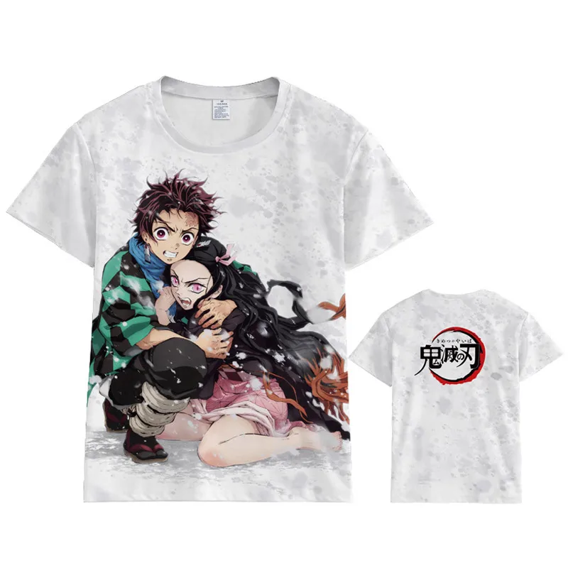 D Coshome аниме Demon Slayer Kimetsu no Yaiba Косплей Tanjiro Kamado футболка для мужчин и женщин костюм короткий рукав летние футболки топы - Цвет: D
