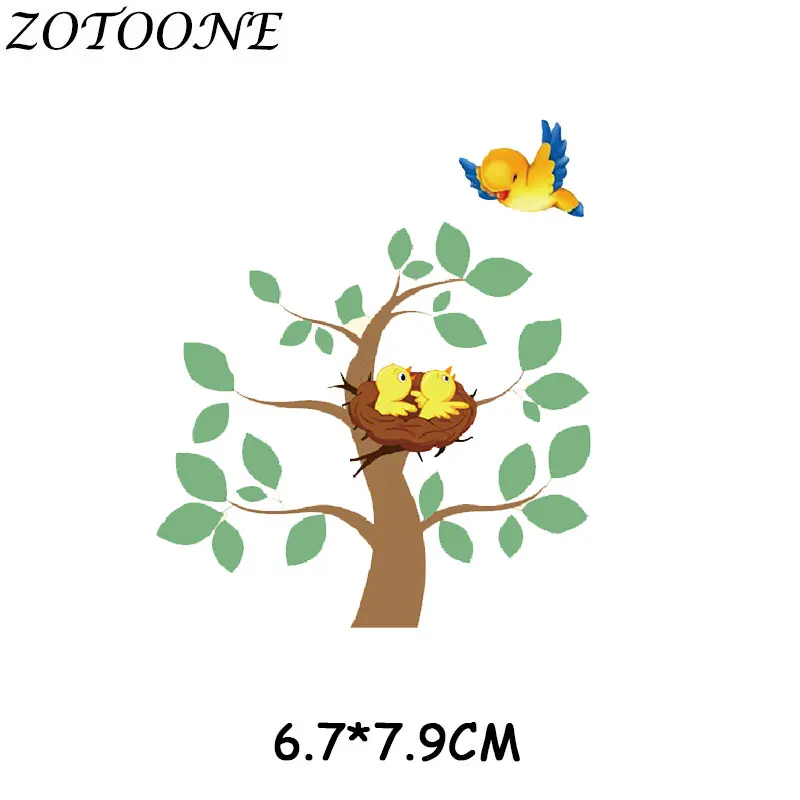 Милые мультипликационные нашивки ZOTOONE с животными наклейки для глажки одежды