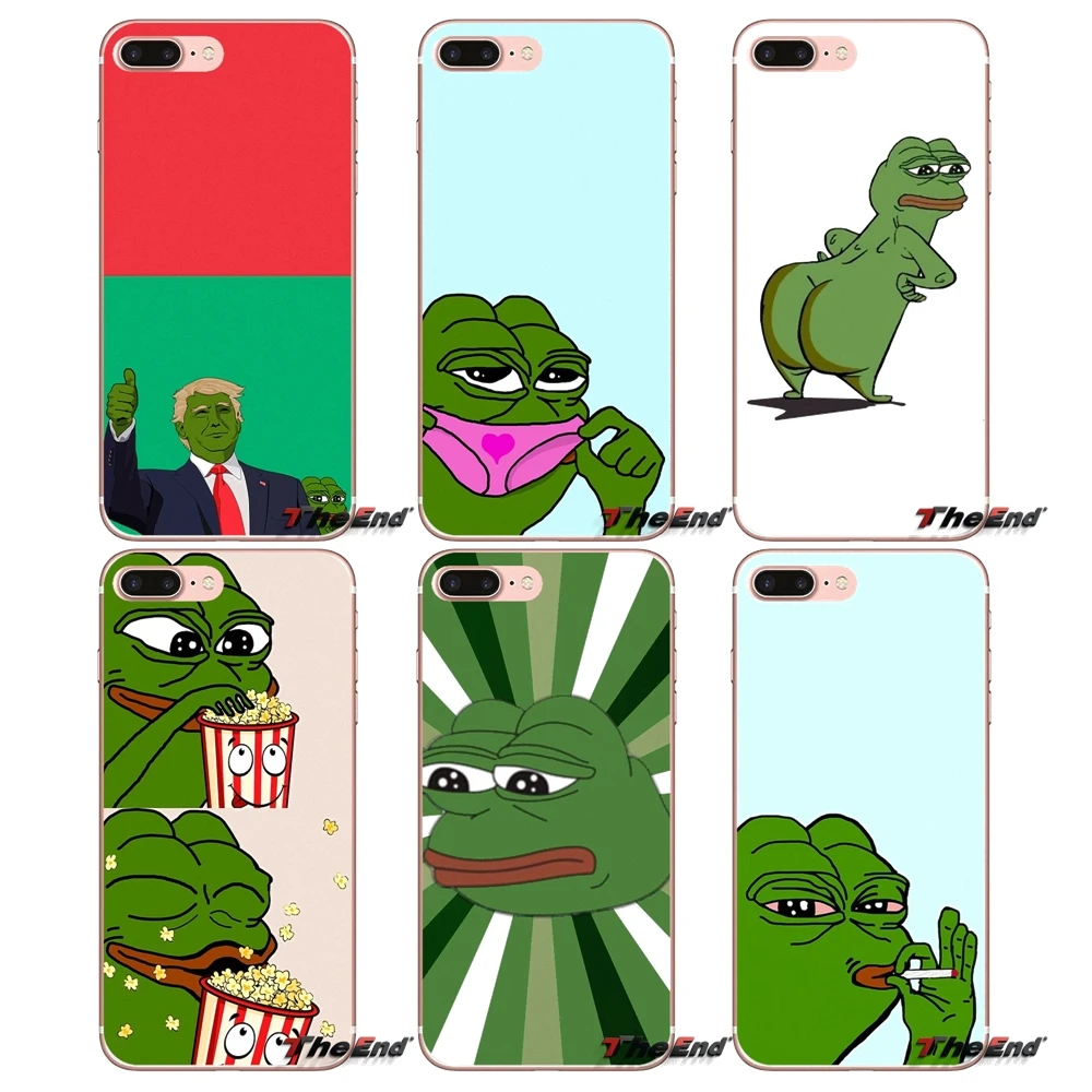 Для Samsung Galaxy S2 S3 S4 S5 MINI S6 S7 edge S8 S9 Plus Note 2 3 4 5 8 Coque Fundas Cute Frog Meme Animal funny Soft Cover