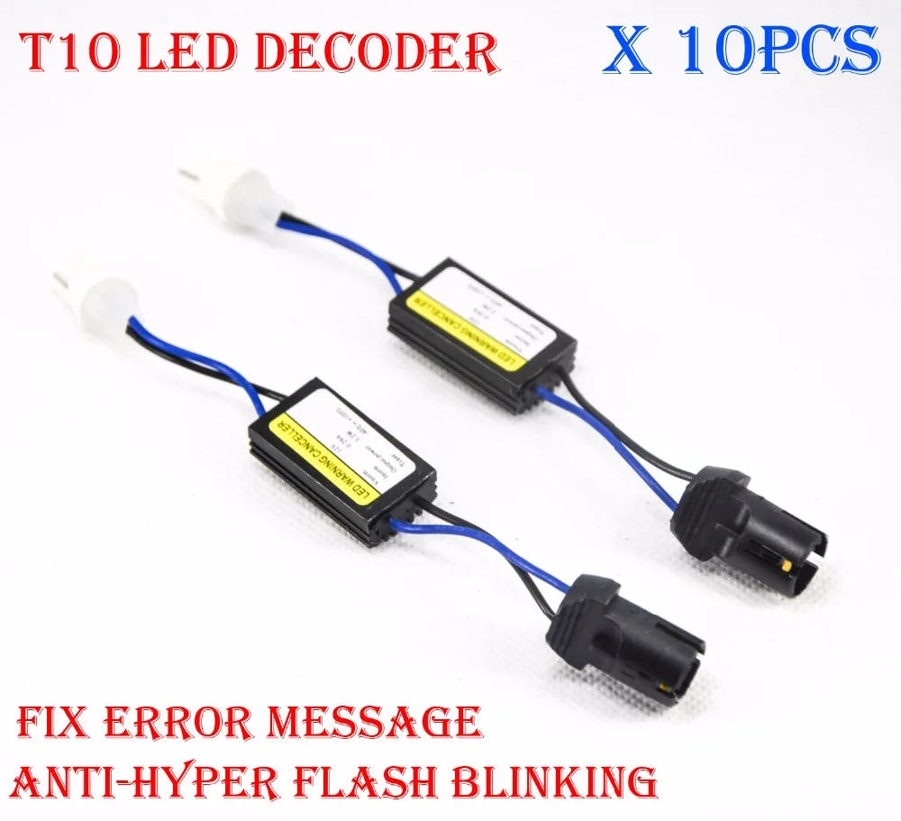 10 шт. T10 T15 194 W5W 168 921 светодиодный светильник Canbus Предупреждение об ошибке декодер