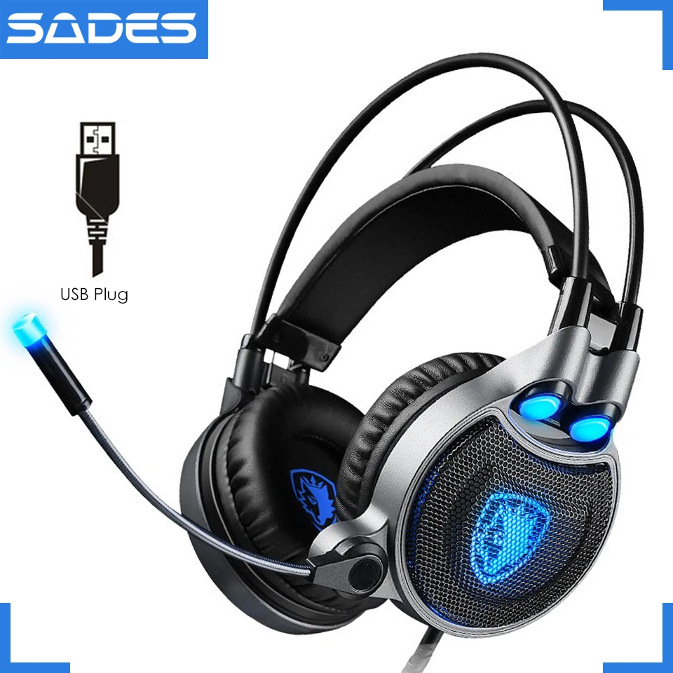 Игровые наушники SADES R1 профессиональная гарнитура для киберспорта компьютерные