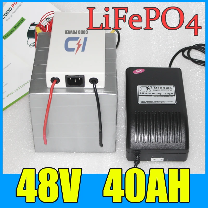 Аккумулятор LiFePO4 48 В 40 Ач литий железо фосфатный для электрического велосипеда