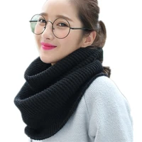 new winter warm scarf luxury brand knitted scarves for women shawls stole scarf collar solid black crochet scarf lics for women